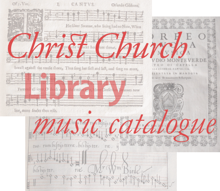 Christ Church Library music catalogue